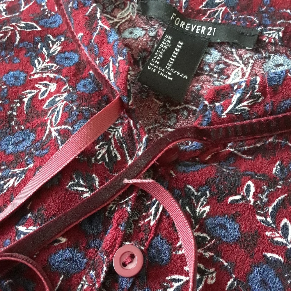 Button-Front Floral Top